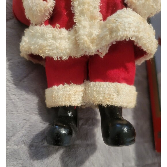 1993 THC Fabric Mache Santa Claus Figurine 11" with Box Christmas Decoration - Picture 4 of 10